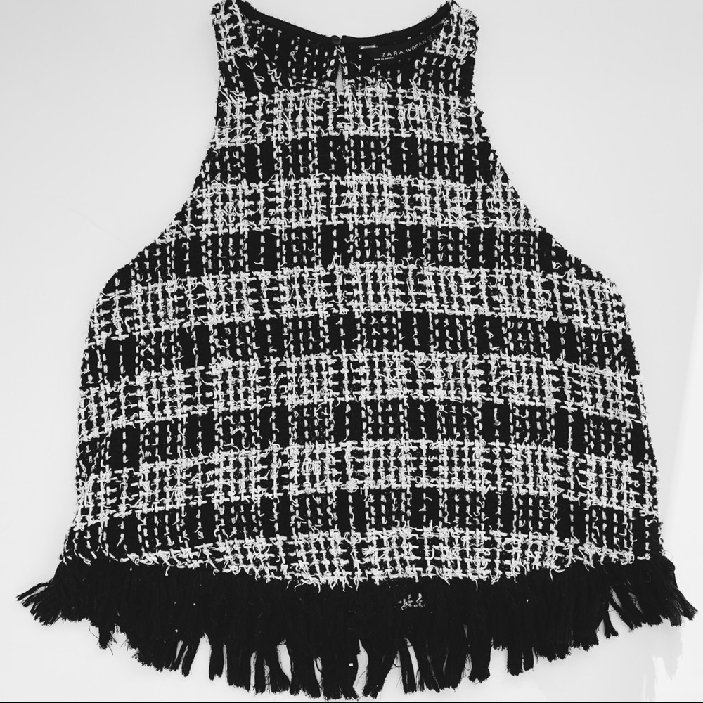 Zara tweed tank